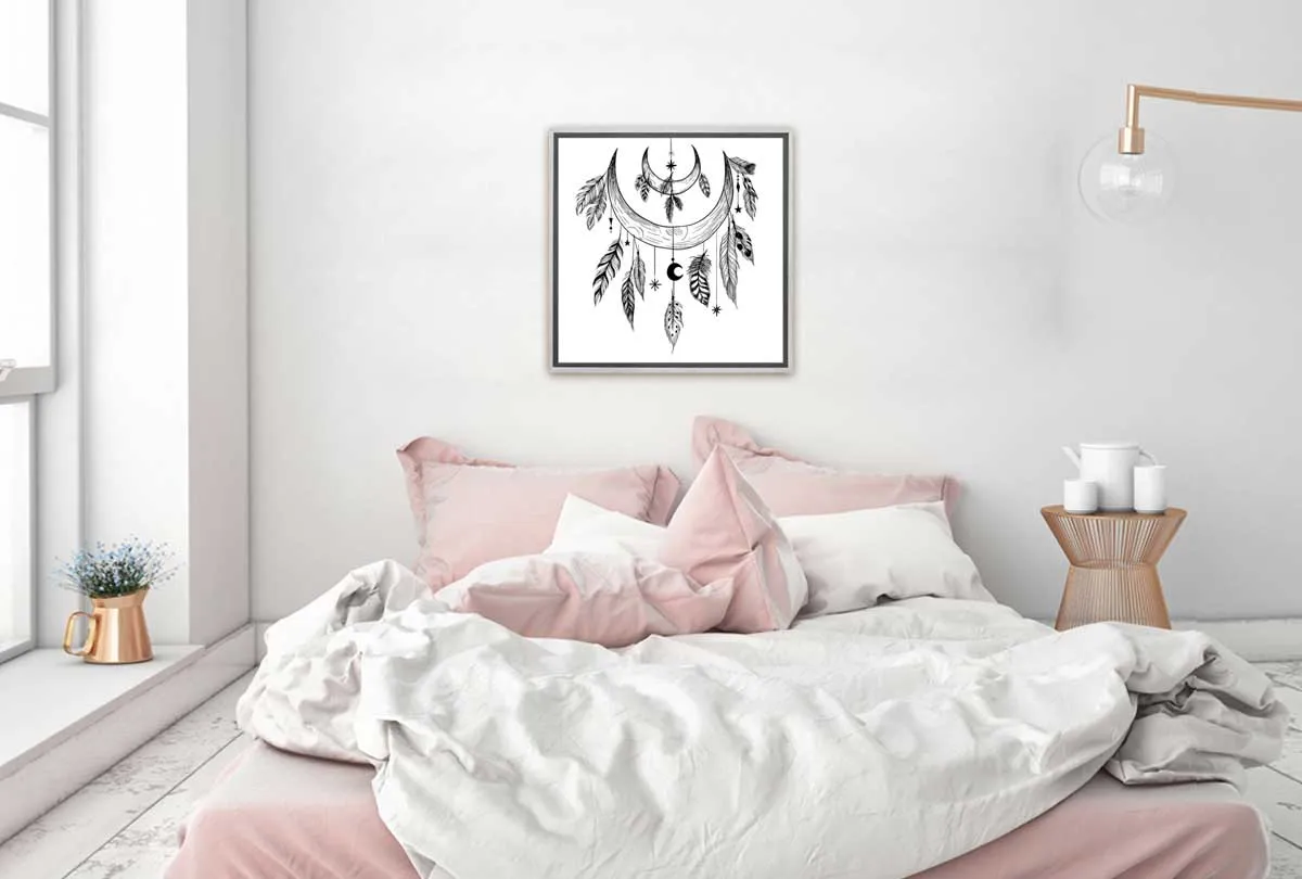 Black and White Dreamcatcher 2 | Canvas Wall Art Print