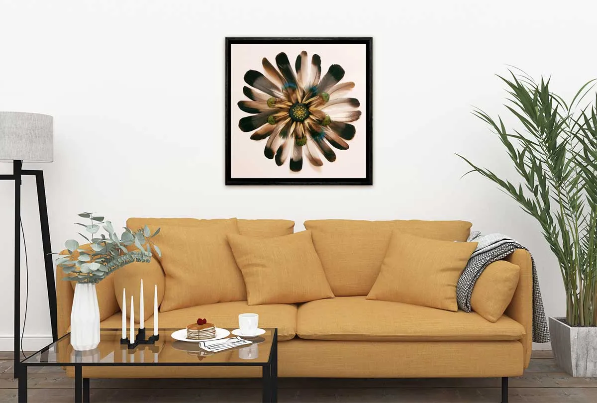 Boho Feather Mandala | Canvas Wall Art Print