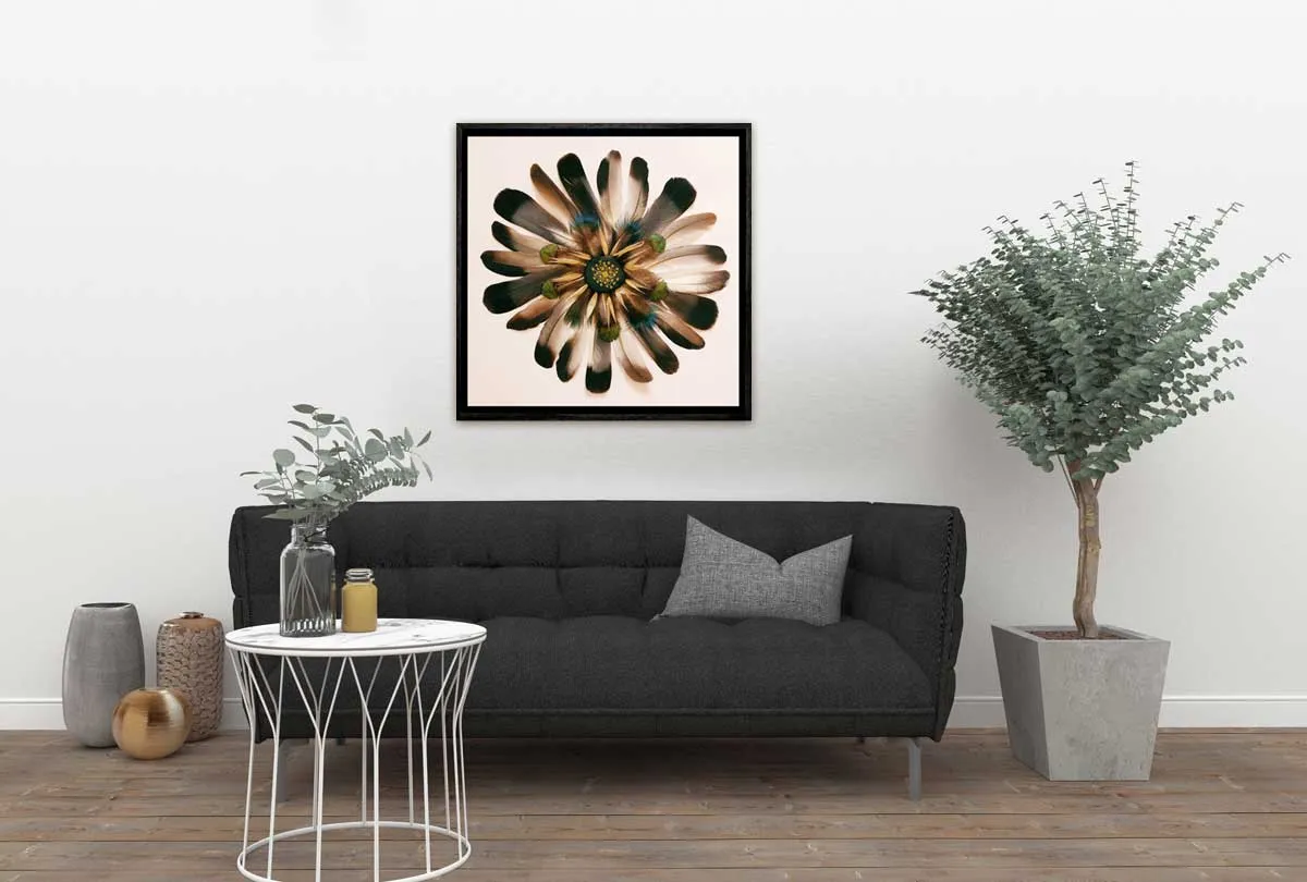 Boho Feather Mandala | Canvas Wall Art Print