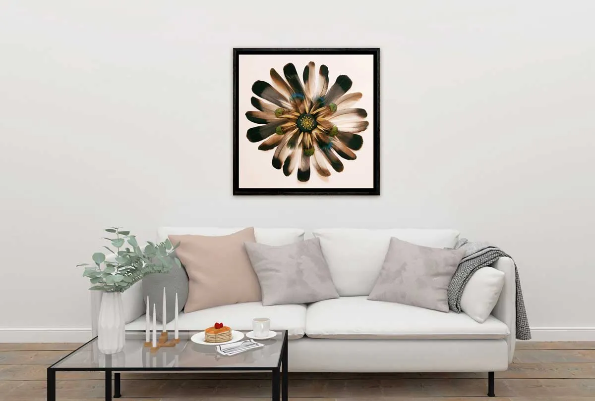 Boho Feather Mandala | Canvas Wall Art Print