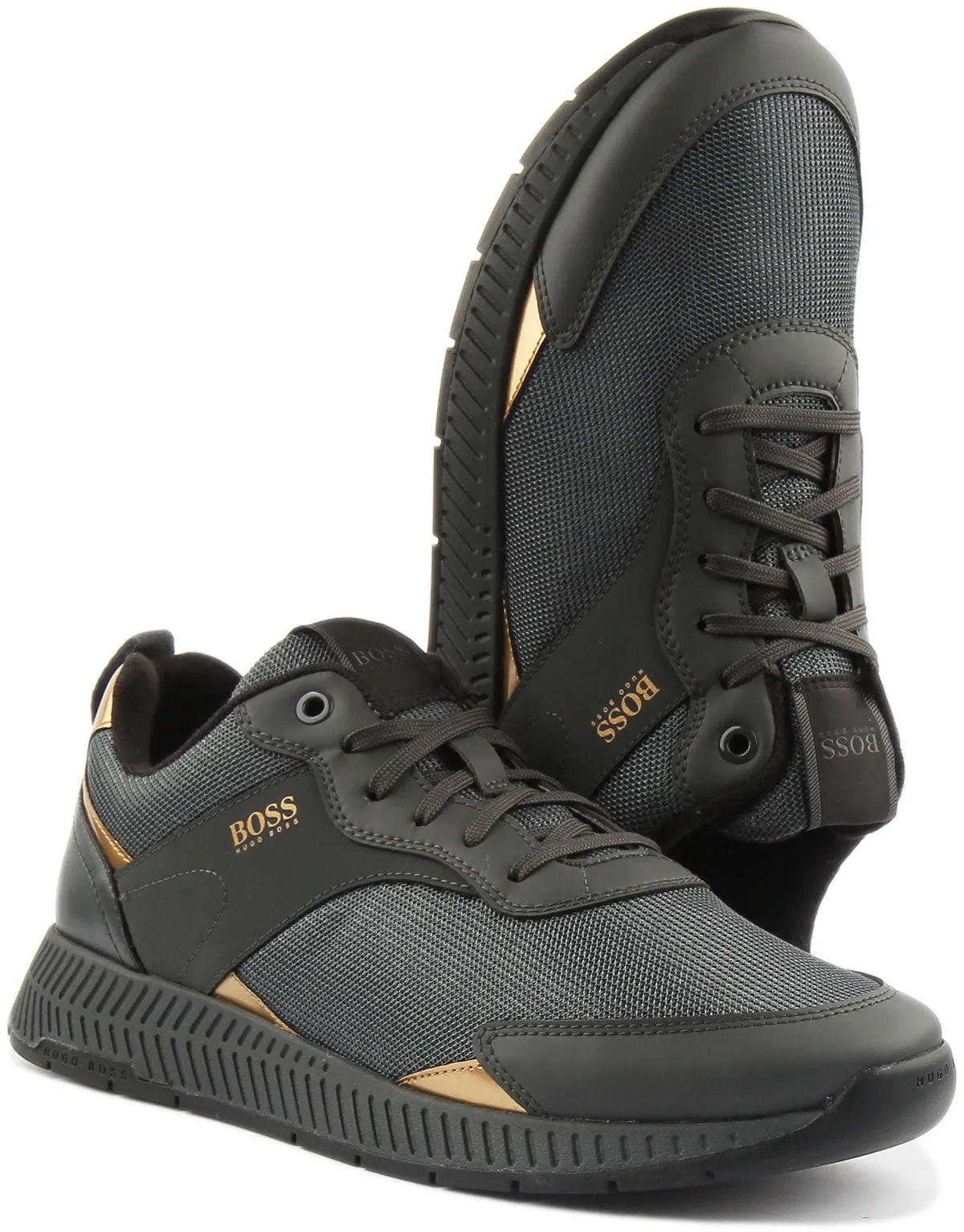 Boss Titanium Trainers In Dark Grey For Men