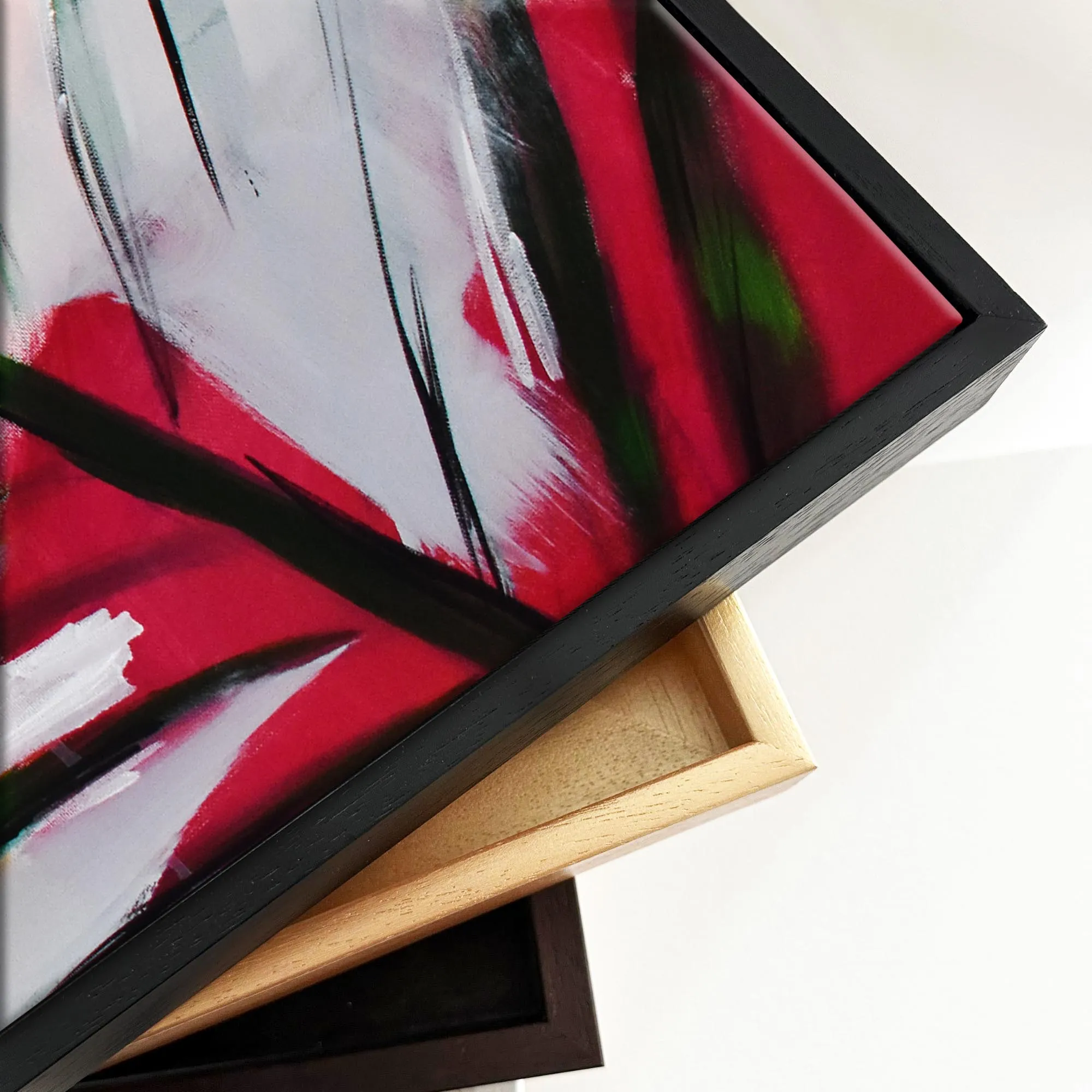 Botanical Abstract Leaf Framed Canvas