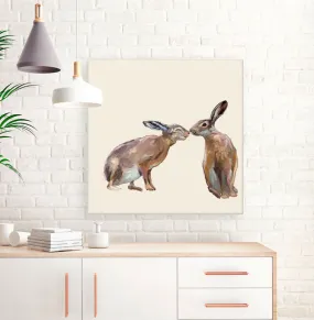 Bunny Kisses Canvas Wall Art