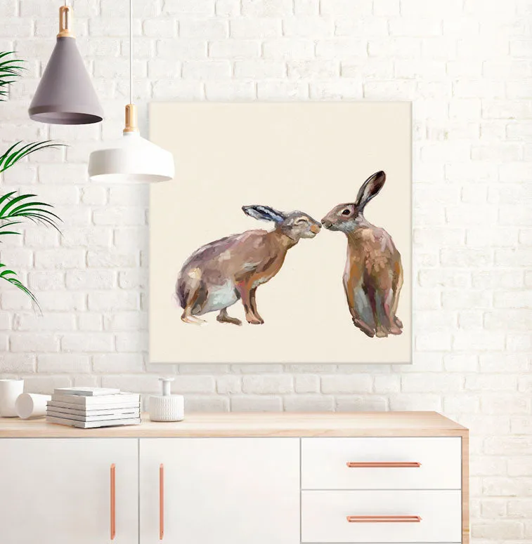 Bunny Kisses Canvas Wall Art