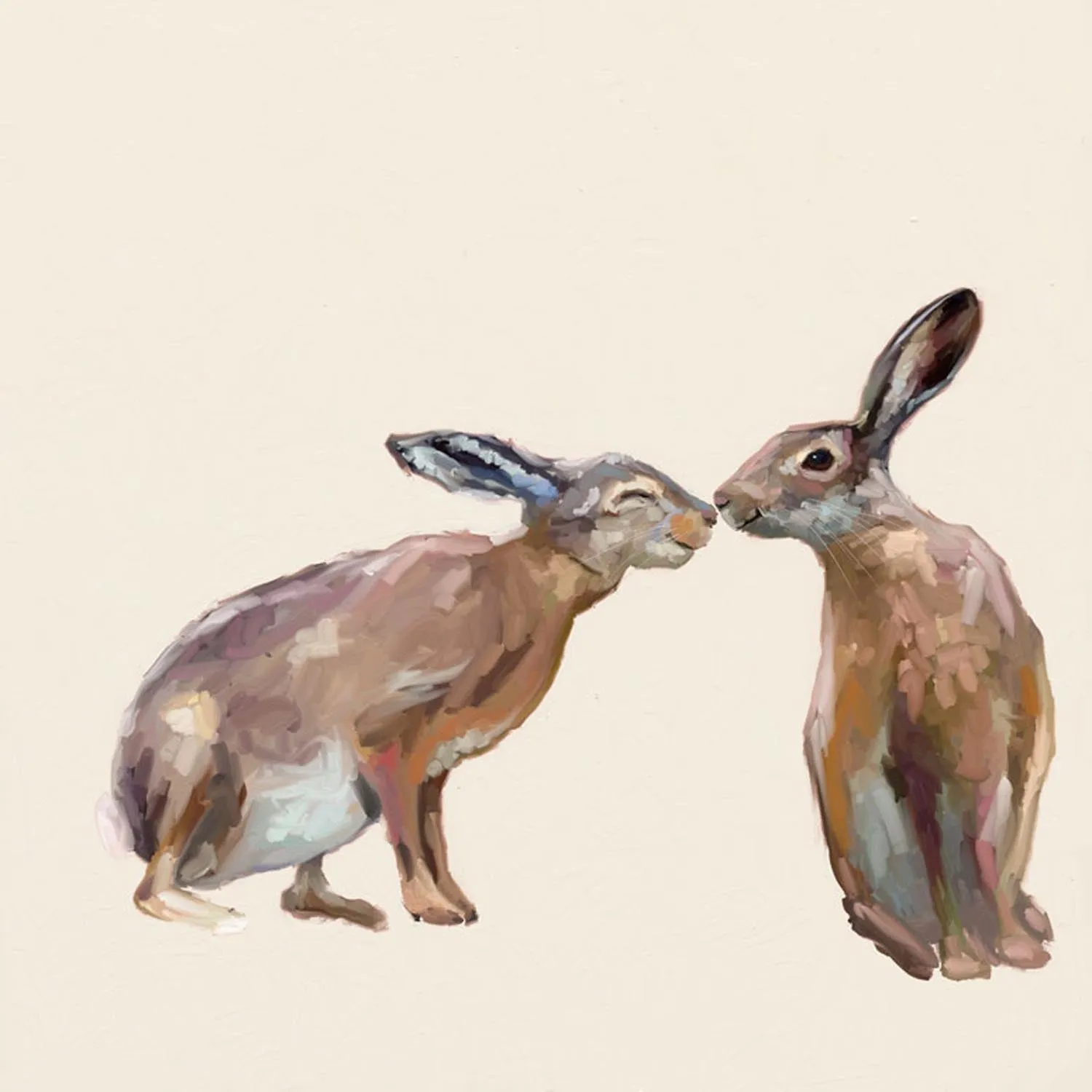 Bunny Kisses Canvas Wall Art