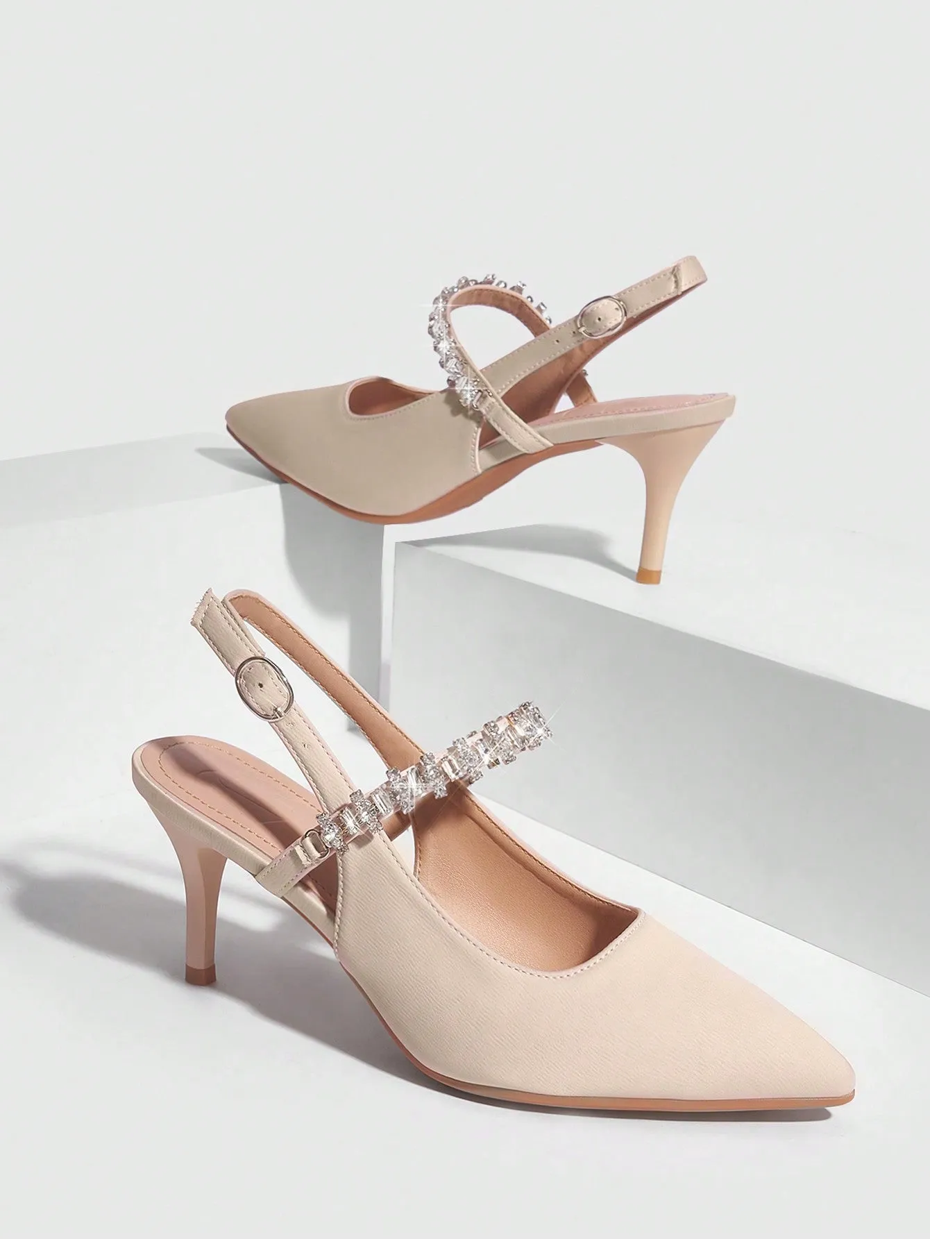 CUCCOO CHICEST Woman Shoes Fashion Point Toe Comfortable Beige High-Heeled Shoes For Spring And Summer Vacation Shoes Summer Sale