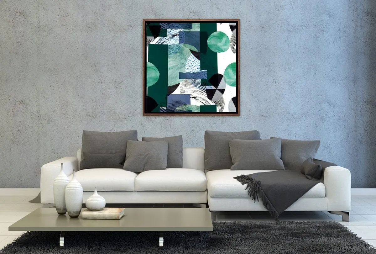 Green Abstract | Canvas Wall Art Print