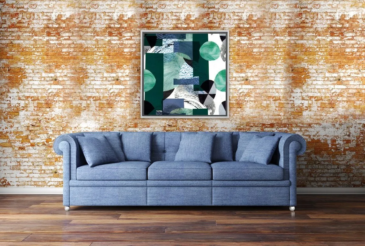 Green Abstract | Canvas Wall Art Print