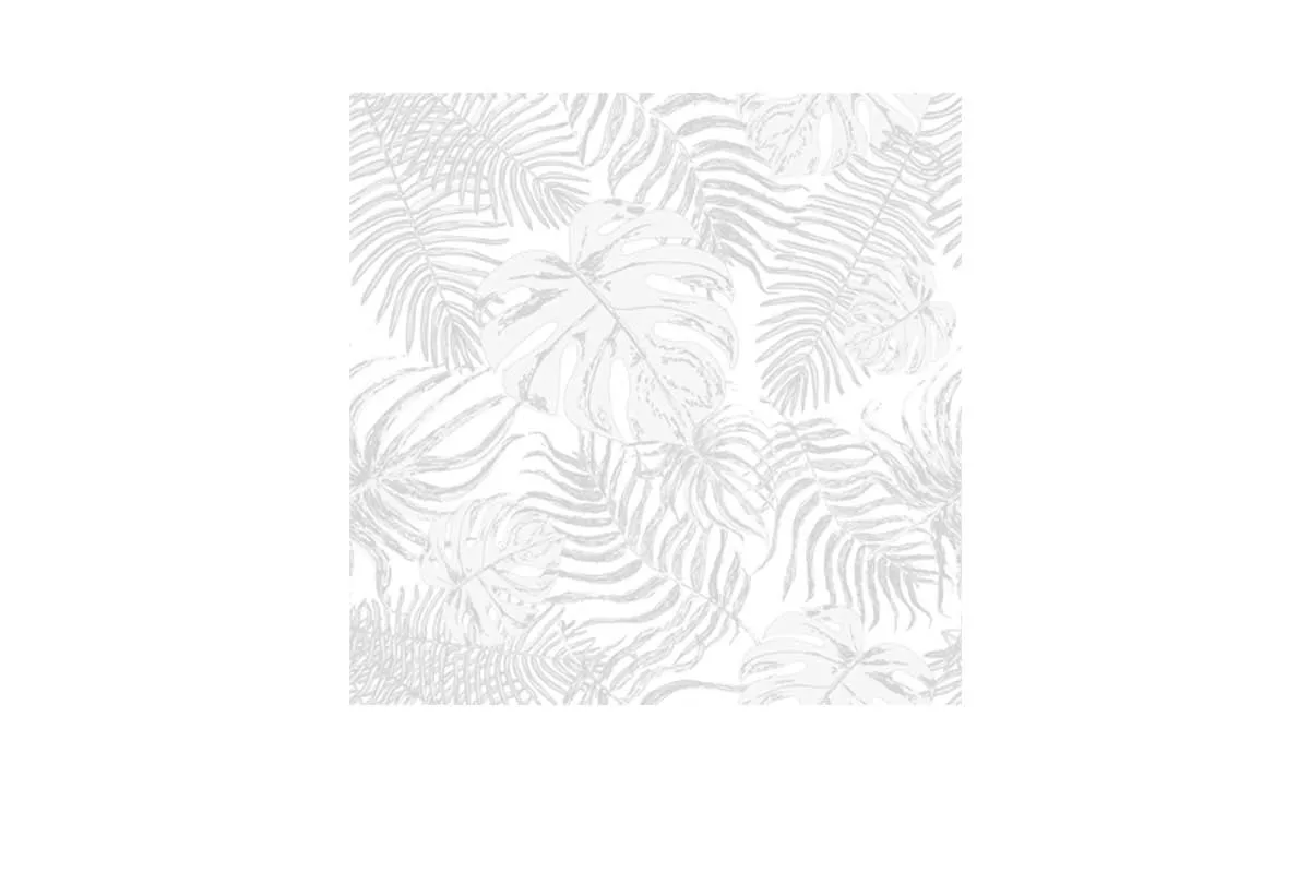 Grey Monstera & Palm leaves | Canvas Wall Art Print