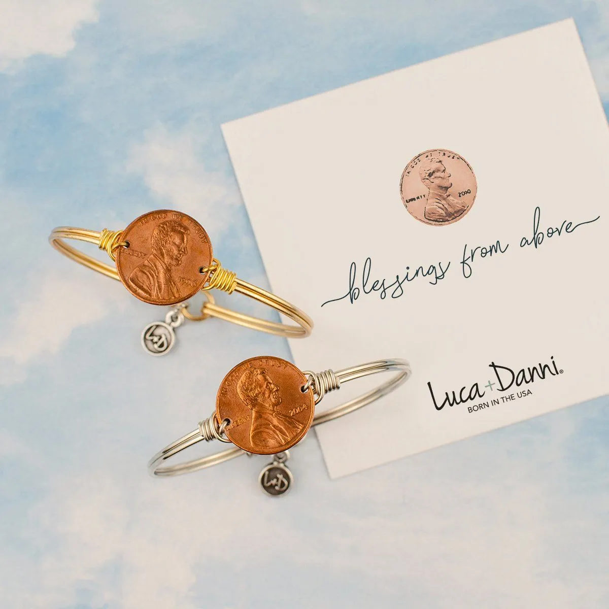 Heavenly Penny Bangle Bracelet