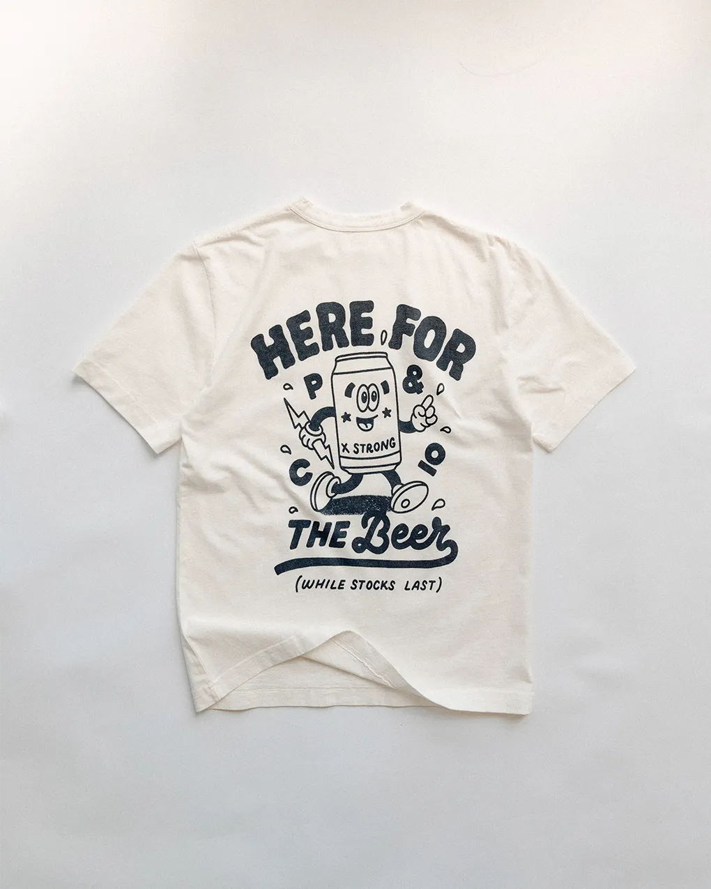 Here for the Beer T-Shirt - Off White