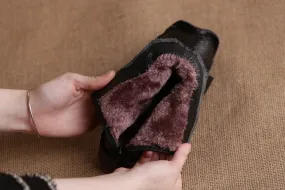 kamames And Winter New Head Layer Cowhide Flat Bottom Soft Bottom Ankle Boots National Wind Leather Retro Martin Boots Warm And Comfortable Cotton Shoes