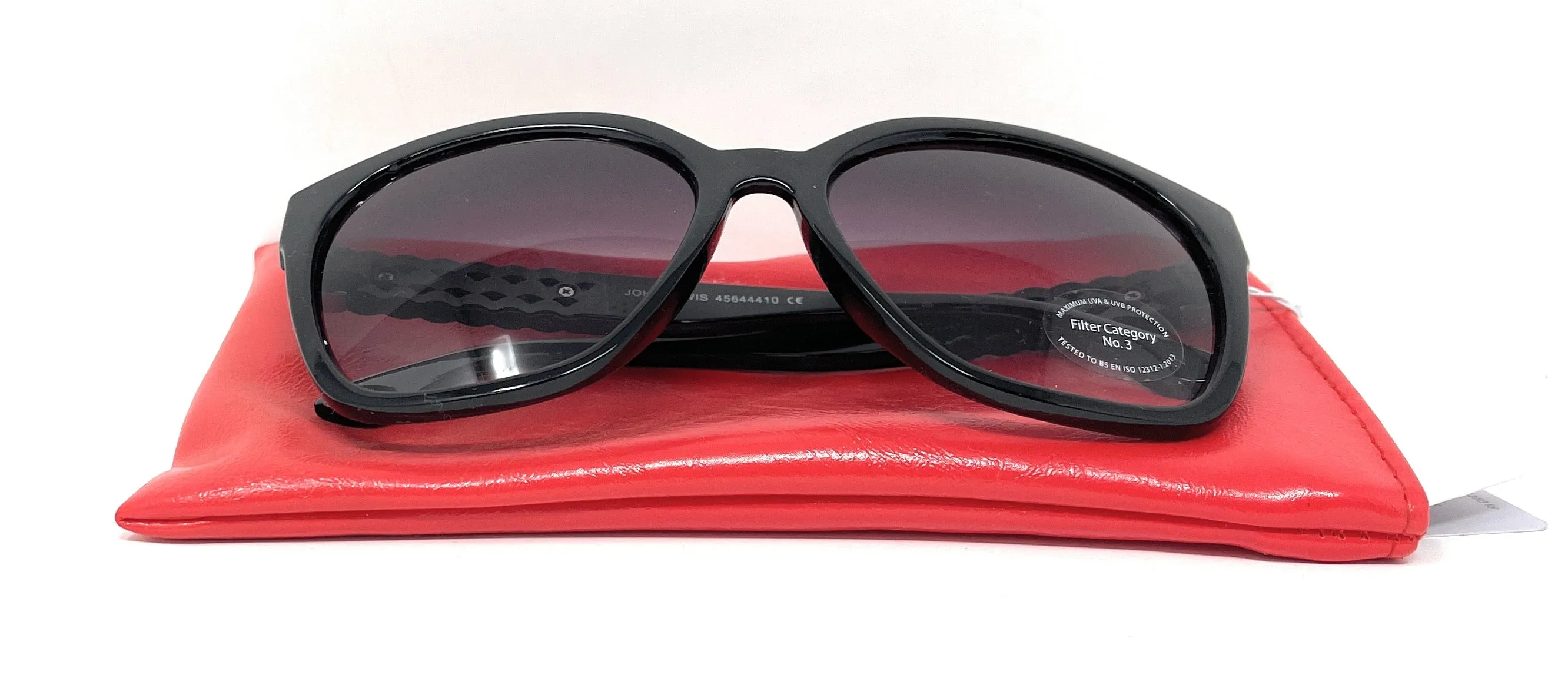 Ladies Sunglasses Black and Silver John Lewis 44410