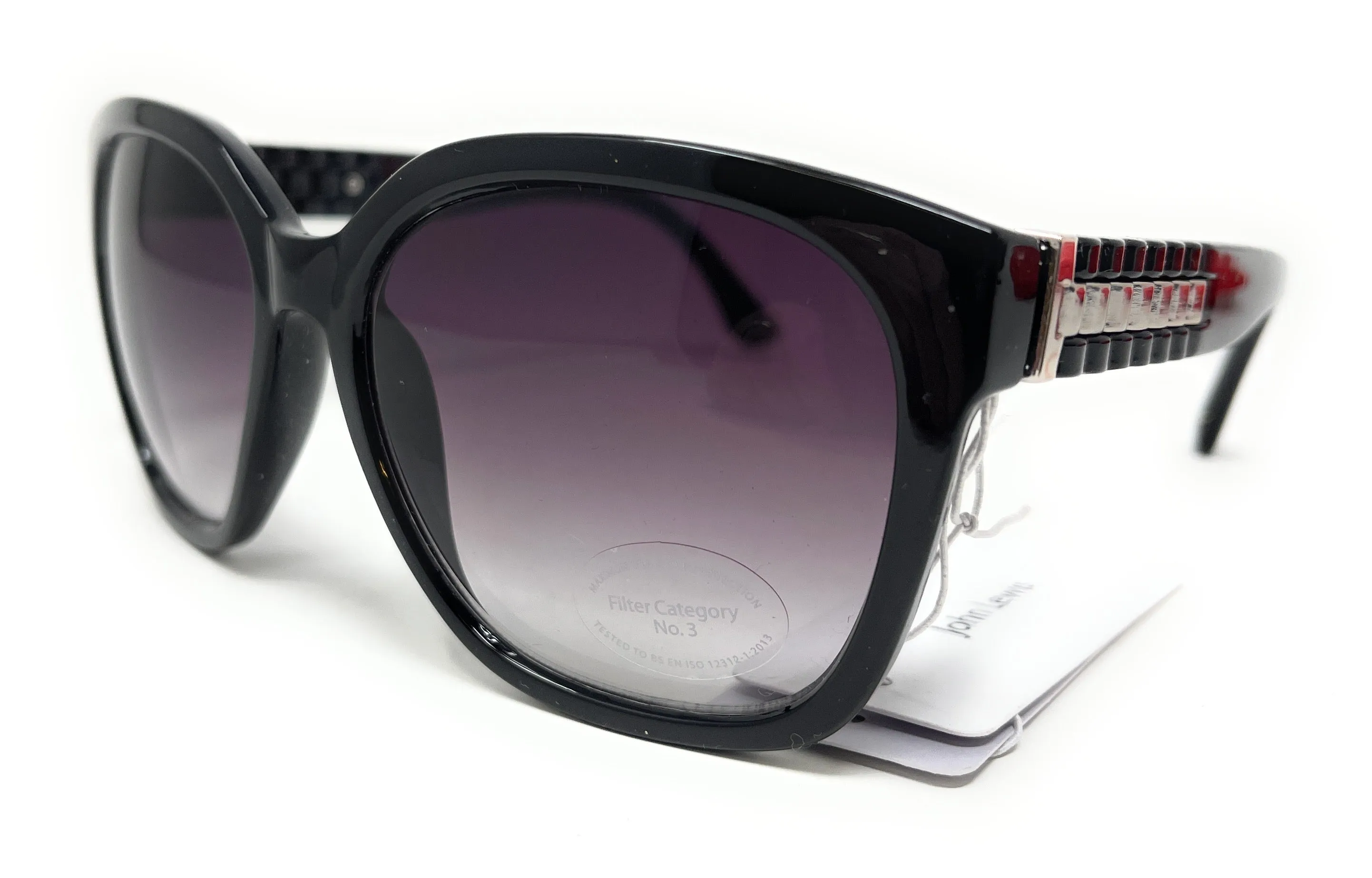 Ladies Sunglasses Black and Silver John Lewis 44410