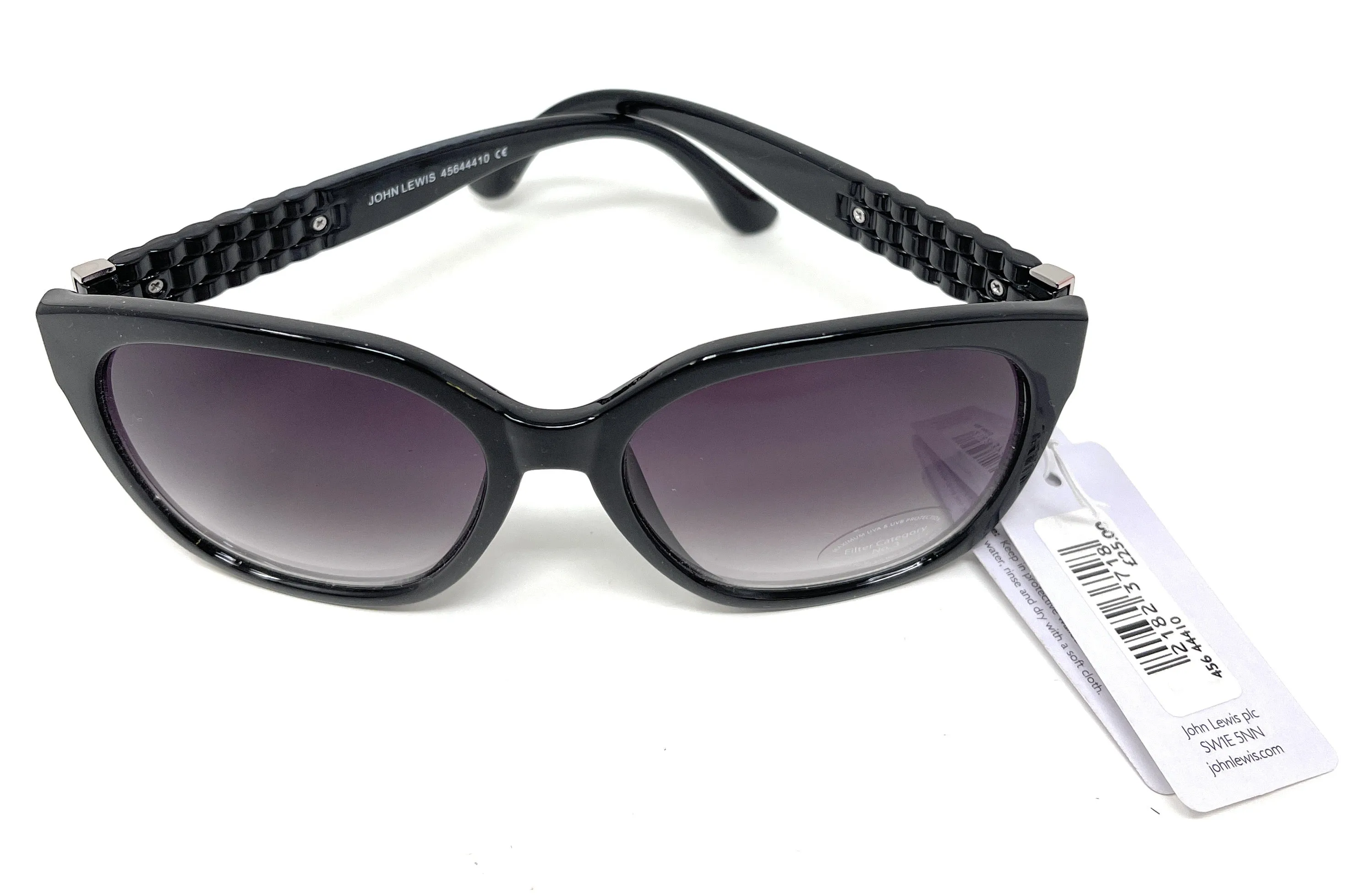 Ladies Sunglasses Black and Silver John Lewis 44410