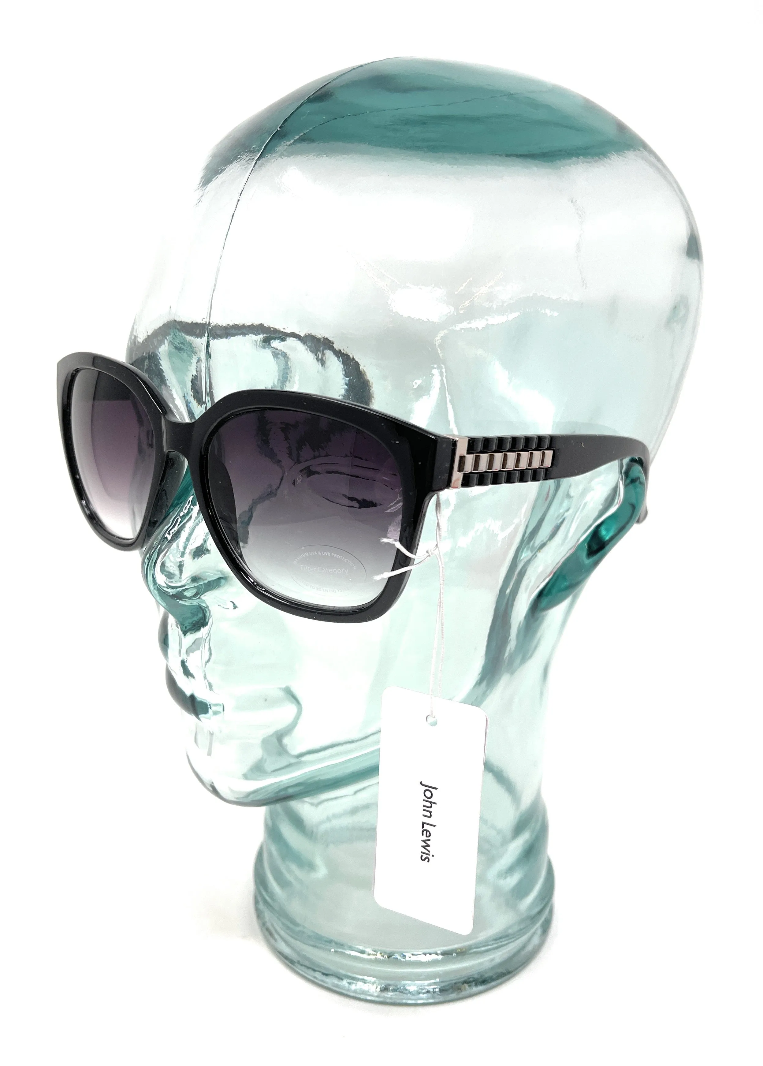 Ladies Sunglasses Black and Silver John Lewis 44410