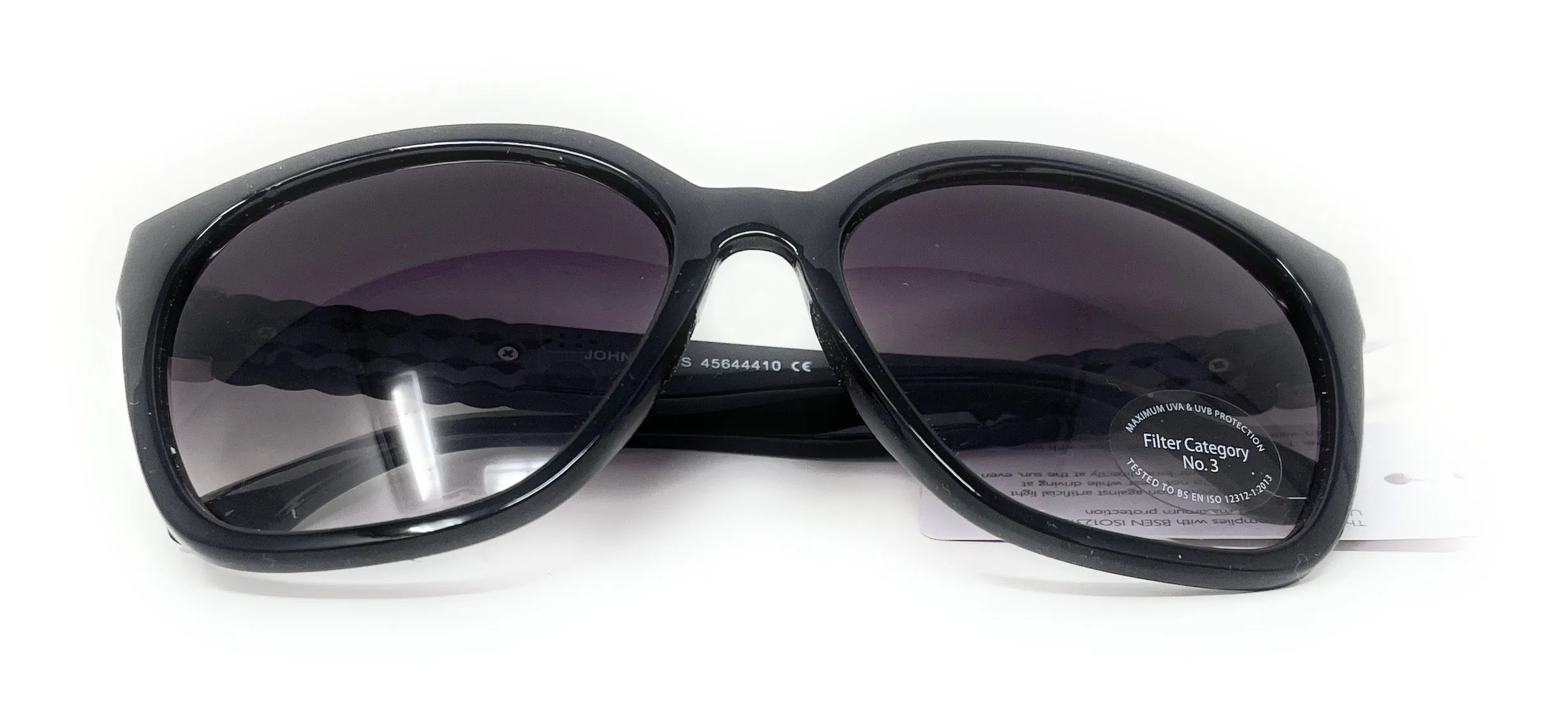 Ladies Sunglasses Black and Silver John Lewis 44410