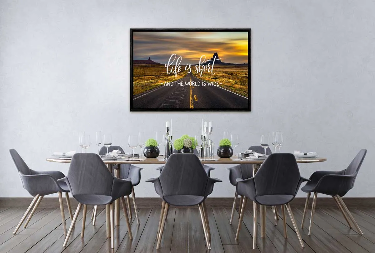 Life is Short | Canvas Wall Art Print