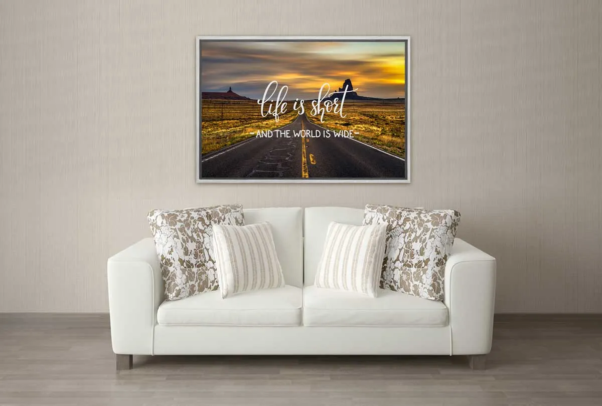 Life is Short | Canvas Wall Art Print