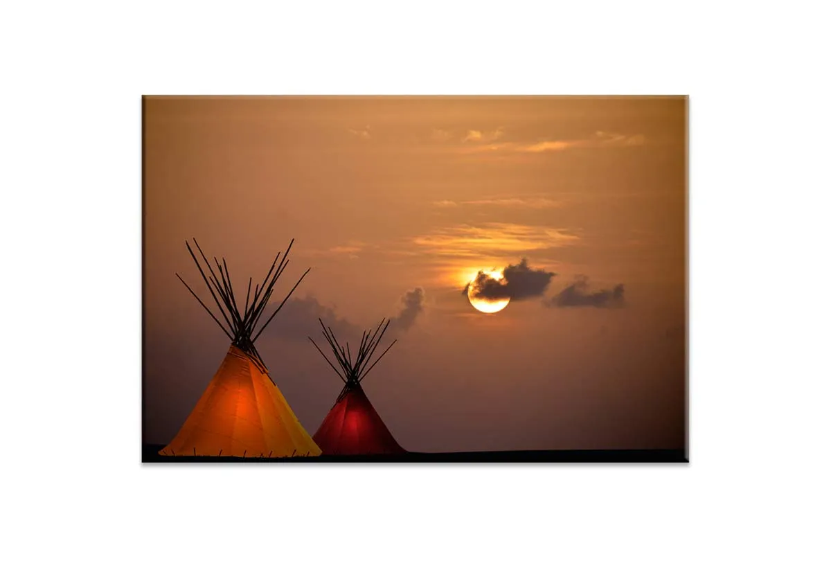 Luminated Teepee | Canvas Wall Art Print