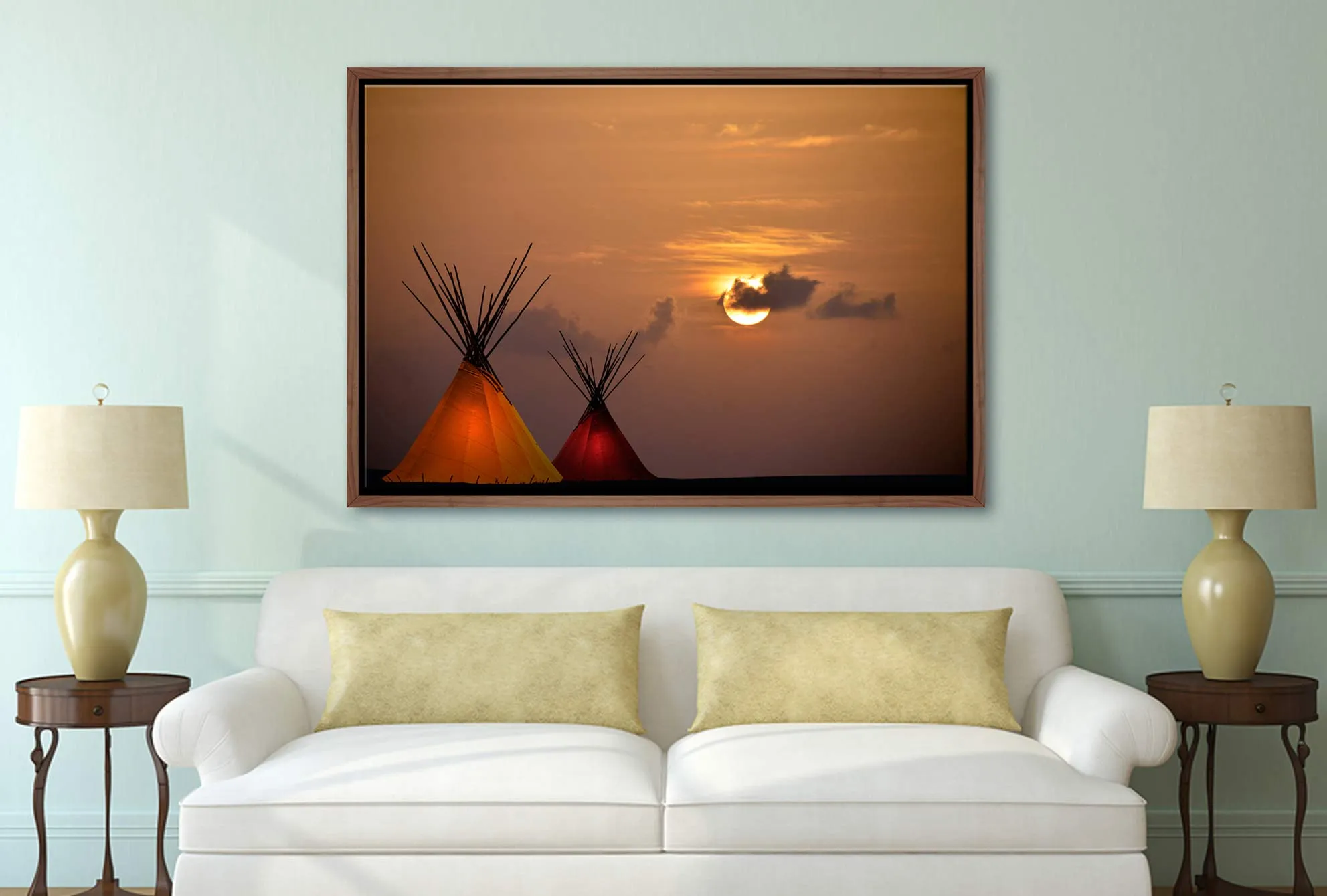 Luminated Teepee | Canvas Wall Art Print