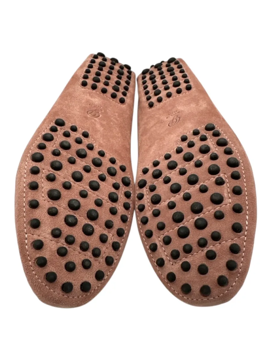 M. Gemi Shoe Size 43 Pink Leather Suede Slip On Driving Moc Loafers