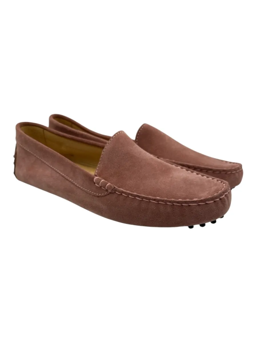 M. Gemi Shoe Size 43 Pink Leather Suede Slip On Driving Moc Loafers