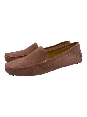 M. Gemi Shoe Size 43 Pink Leather Suede Slip On Driving Moc Loafers