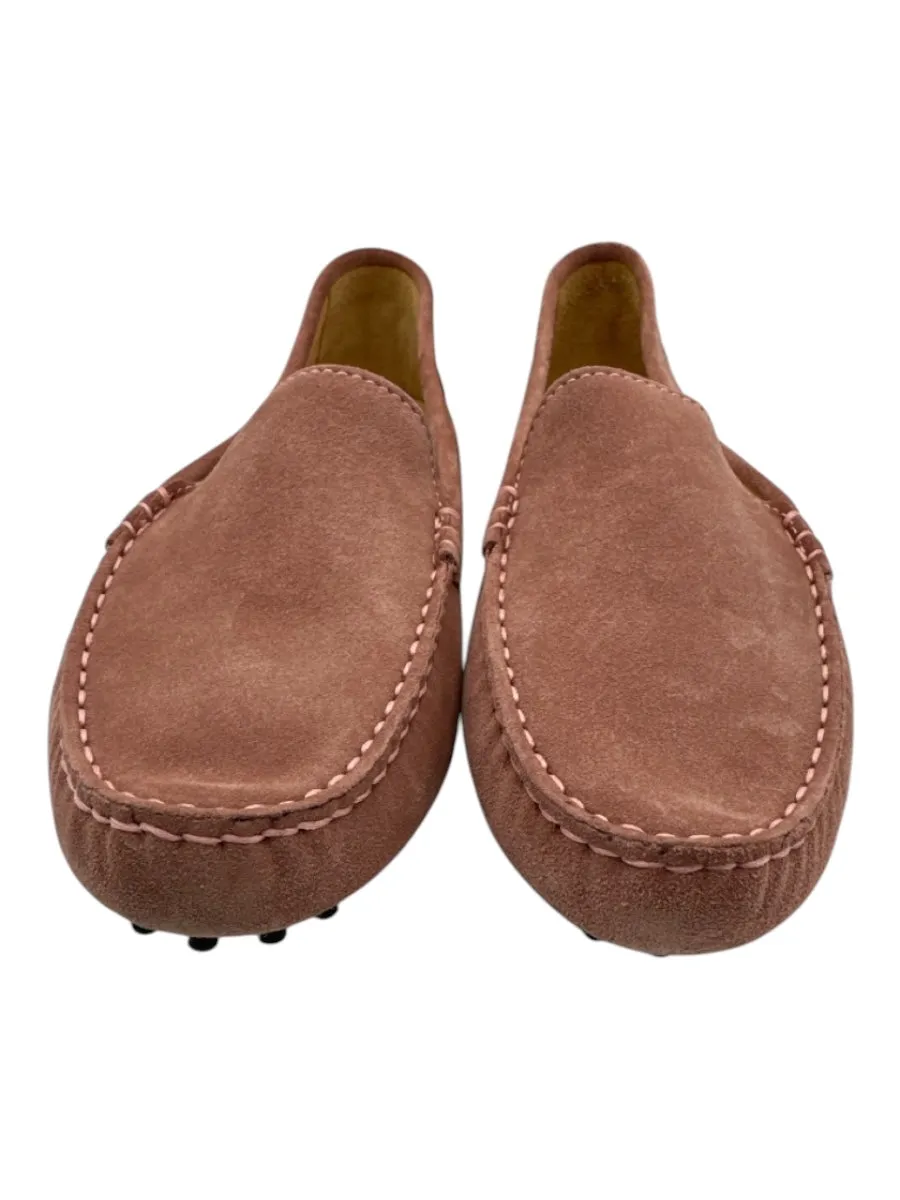 M. Gemi Shoe Size 43 Pink Leather Suede Slip On Driving Moc Loafers