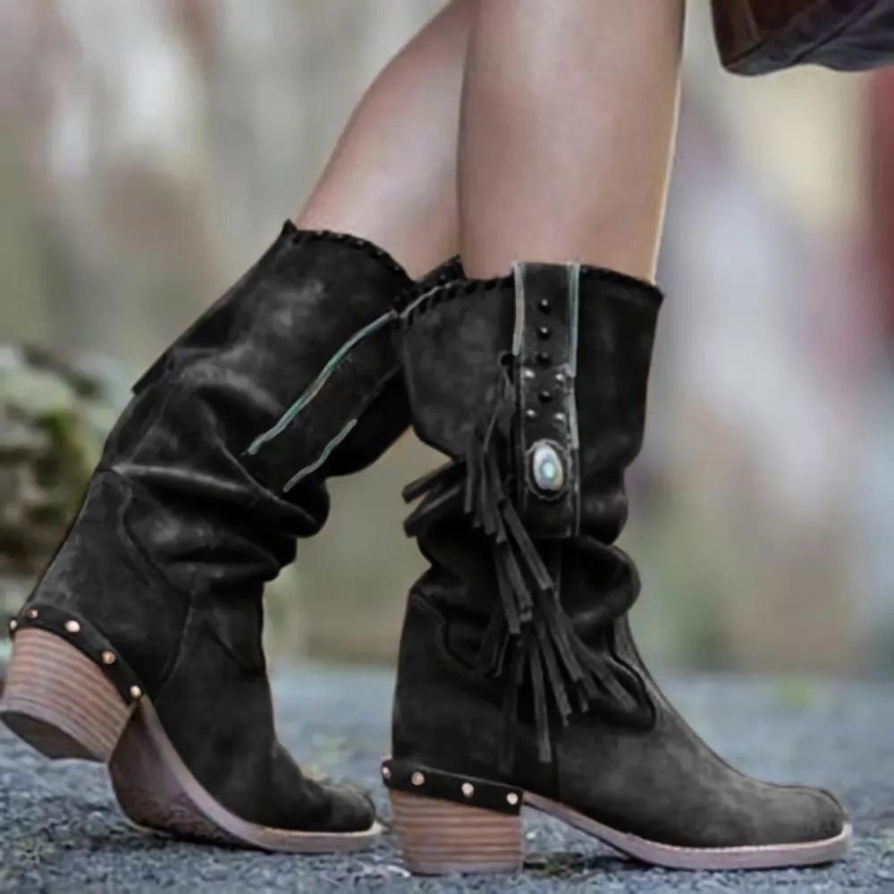 Medium Thick Heels Martin Boots