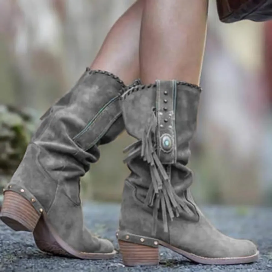 Medium Thick Heels Martin Boots