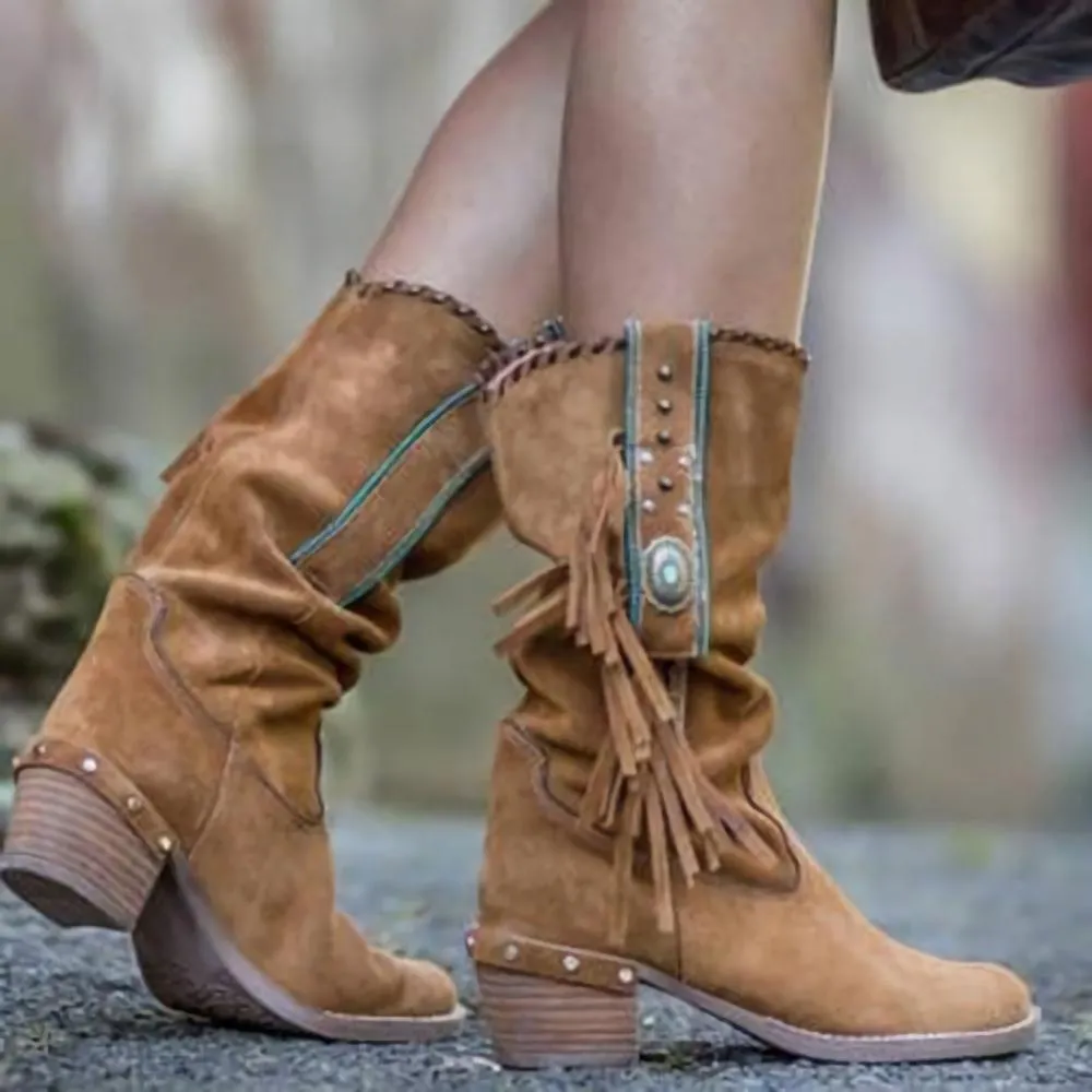 Medium Thick Heels Martin Boots