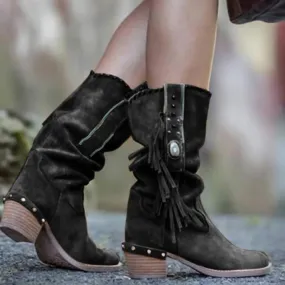 Medium Thick Heels Martin Boots