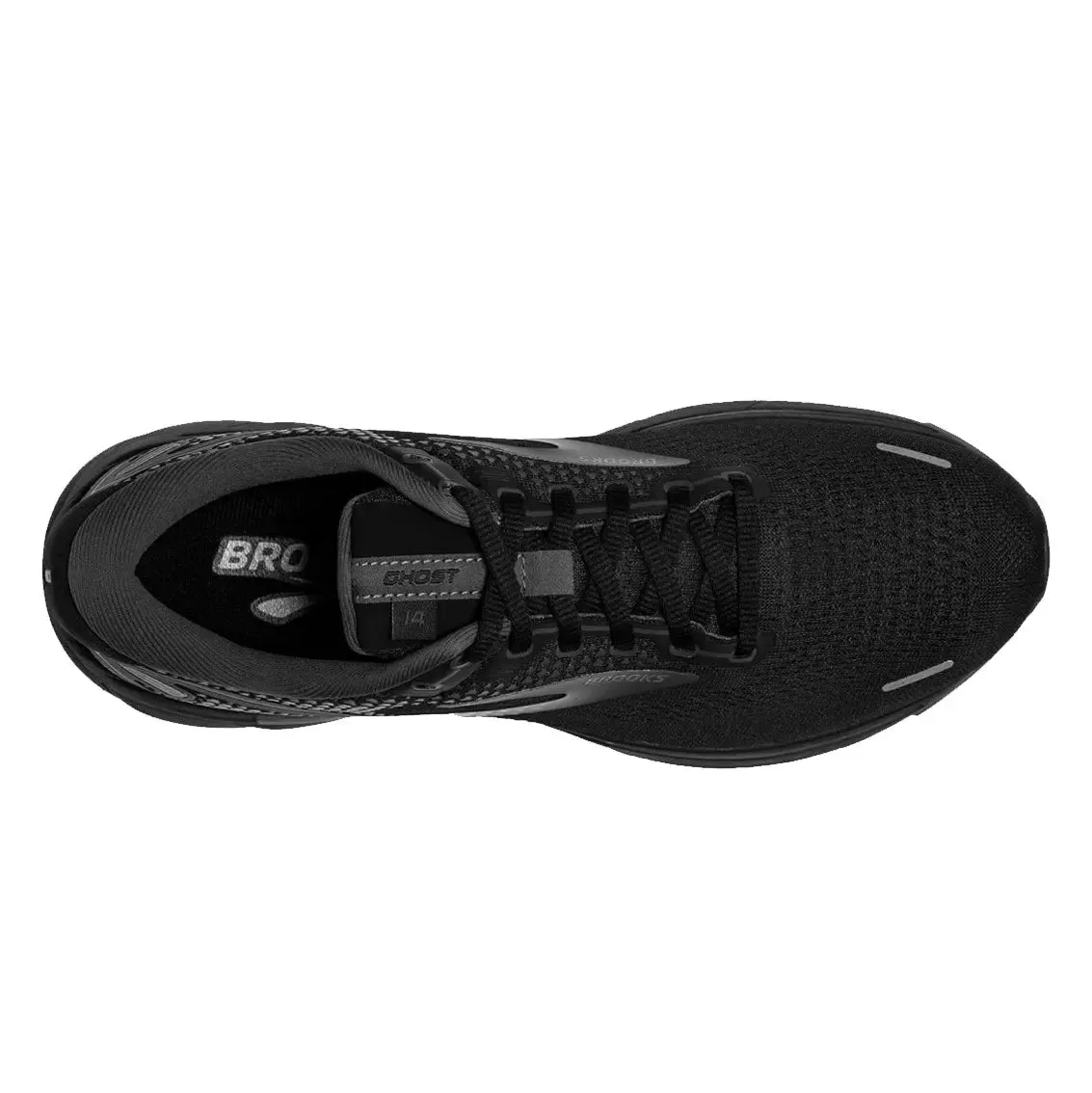 Mens Brooks Ghost 14 (Wide) - Black / Ebony