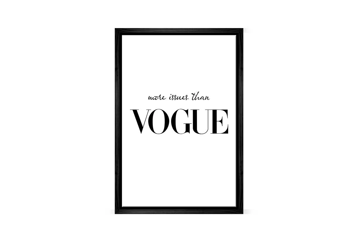 More Issues Than Vogue | Fashion Canvas Wall Art Print