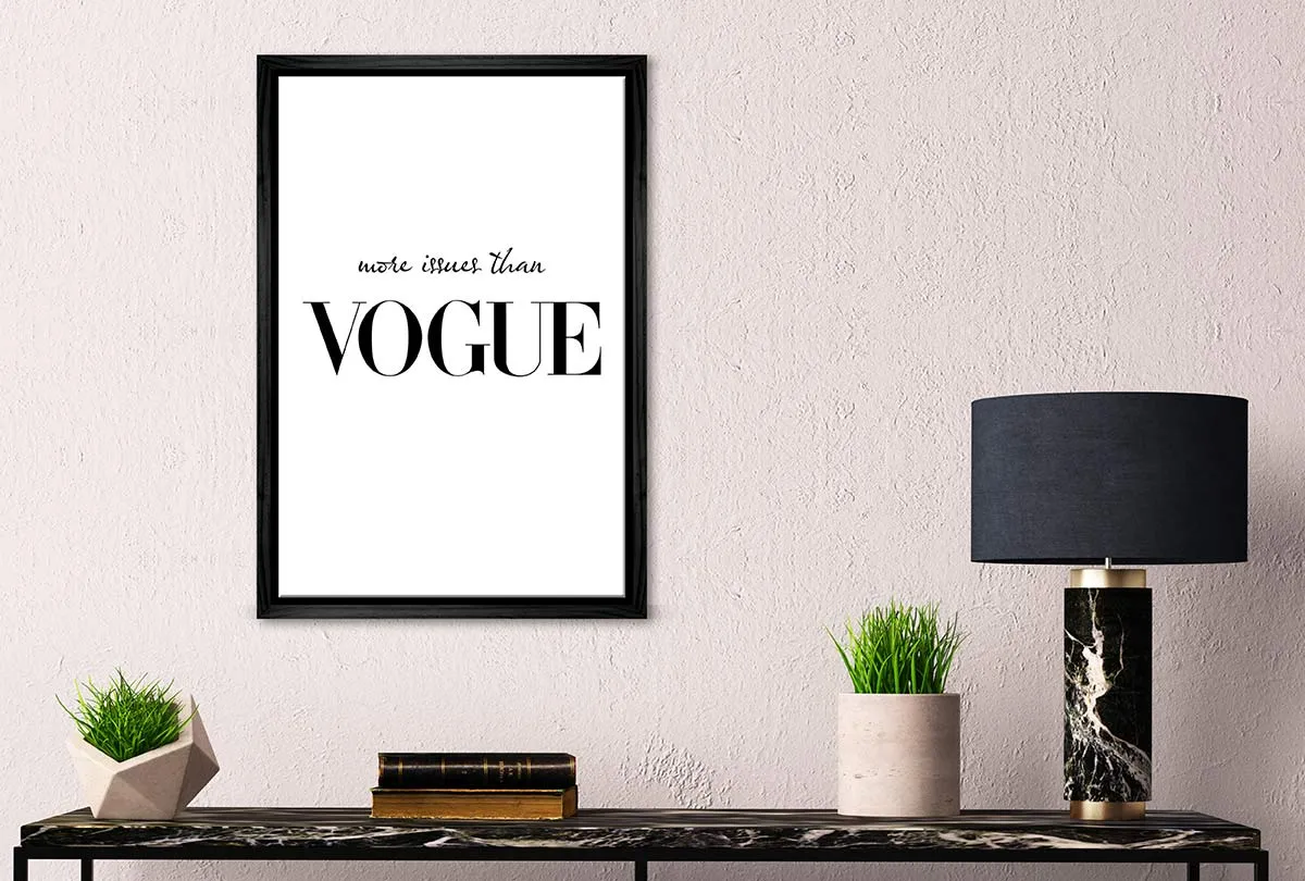 More Issues Than Vogue | Fashion Canvas Wall Art Print