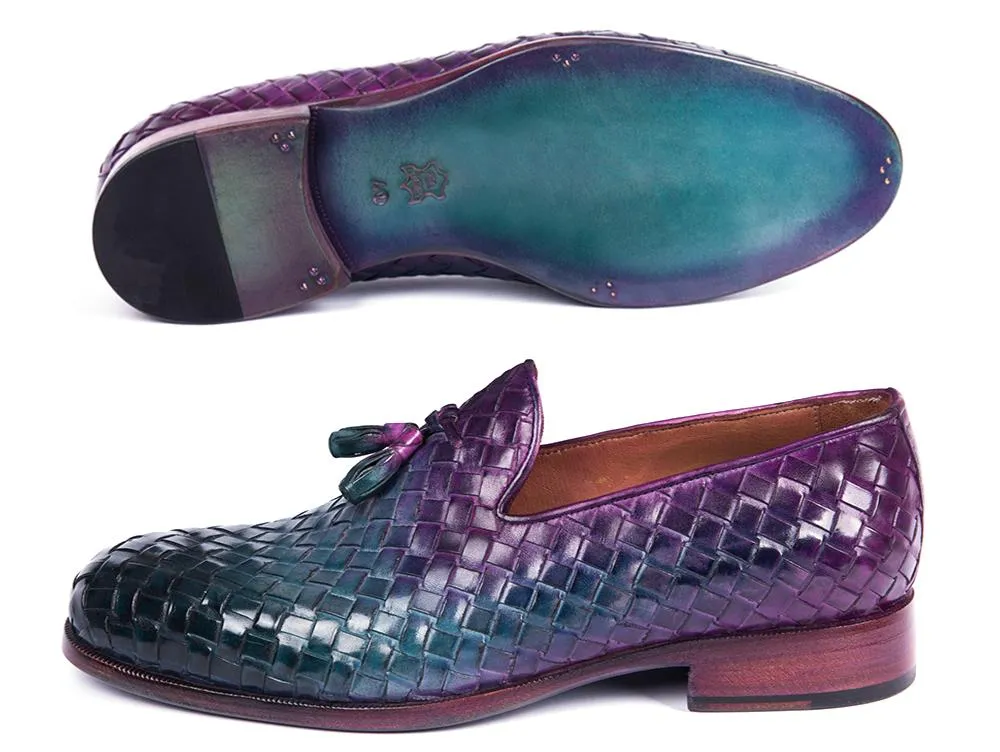 Paul Parkman Multicolor Woven Tassel Loafers