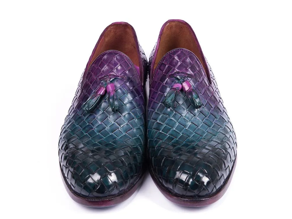 Paul Parkman Multicolor Woven Tassel Loafers