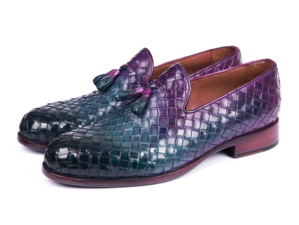 Paul Parkman Multicolor Woven Tassel Loafers