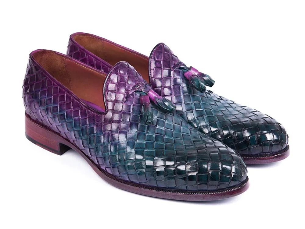 Paul Parkman Multicolor Woven Tassel Loafers