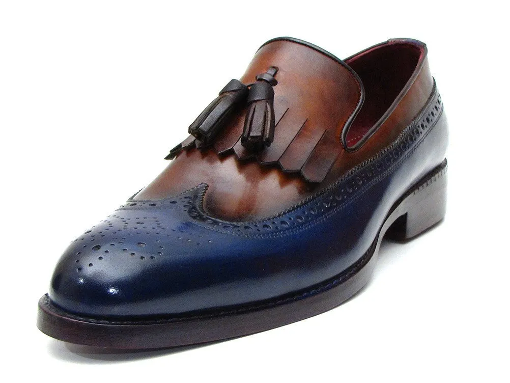 Paul Parkman Navy & Tobacco Loafers