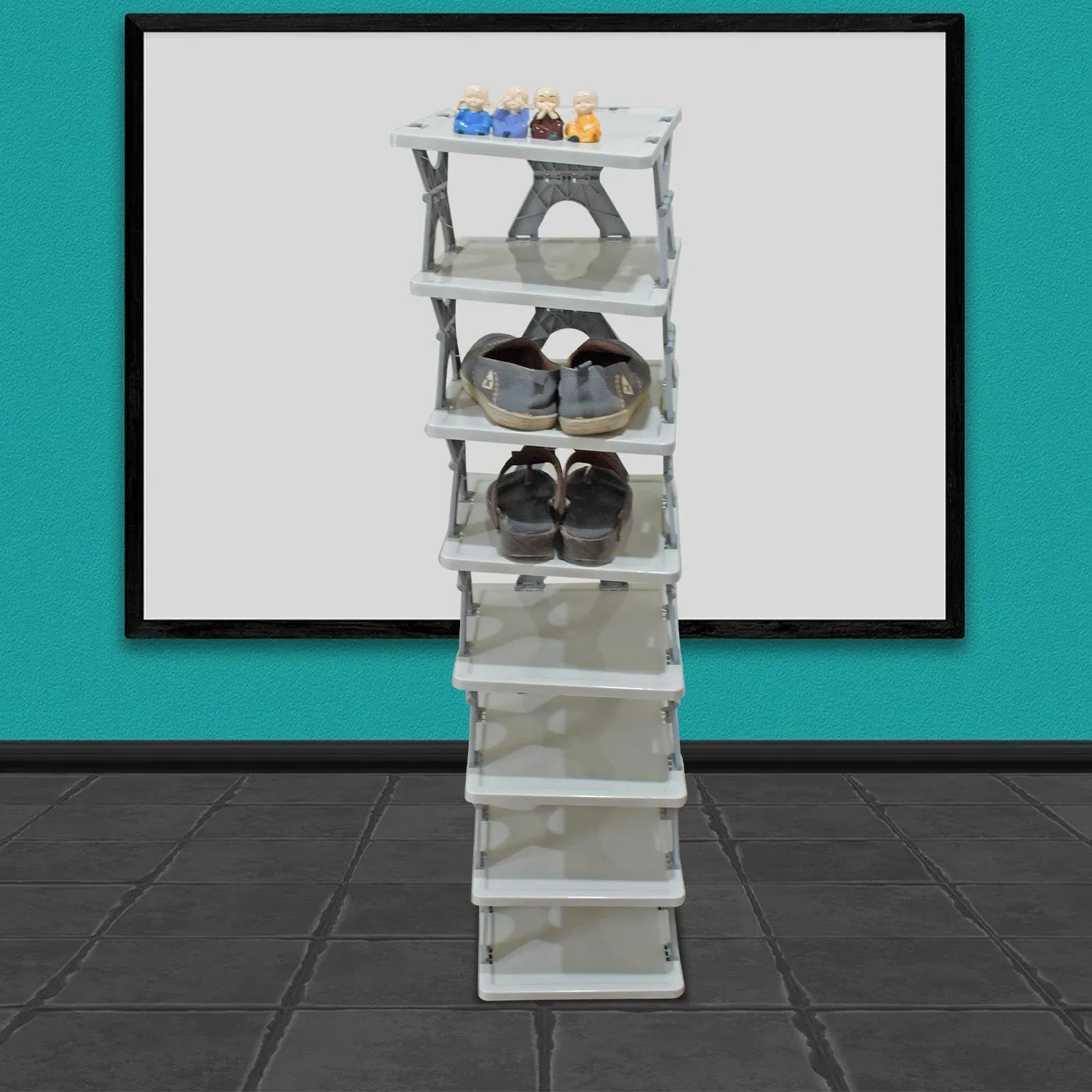 Smart Shoe Rack, Foldable, Multi-Layer, Space-Saving Organizer