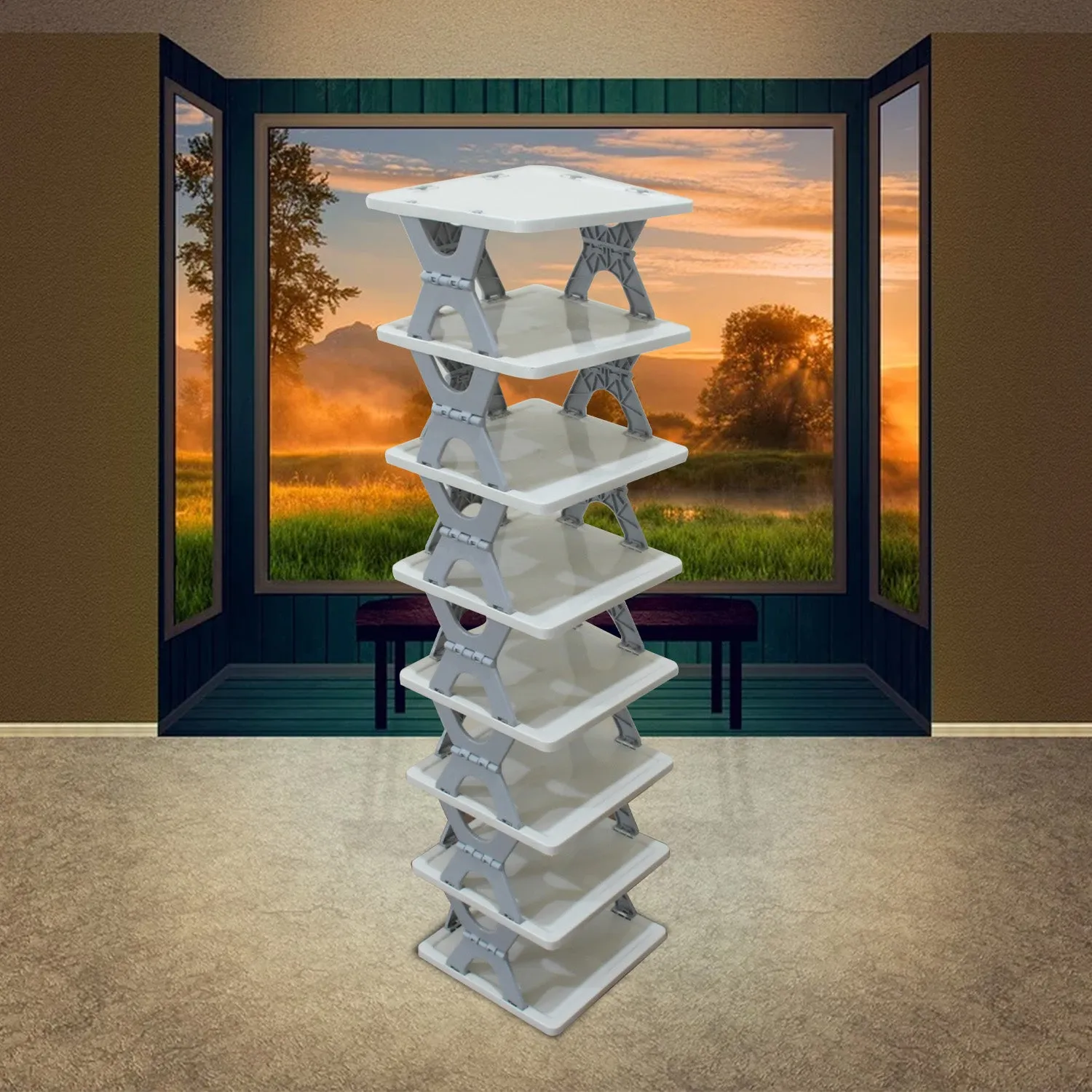 Smart Shoe Rack, Foldable, Multi-Layer, Space-Saving Organizer