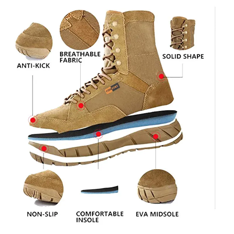 Tactical Combat Boots Men Outdoor Hiking Desert Boots Lightweight Breathable Male Ankle Boots Jungle Shoes