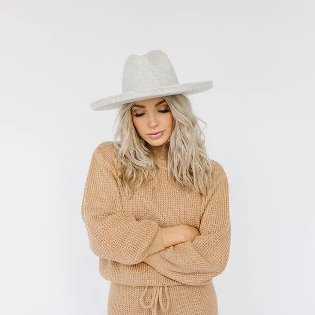 The Cara Loren Pencil Brim Hat - Heather Grey BLEMISHED