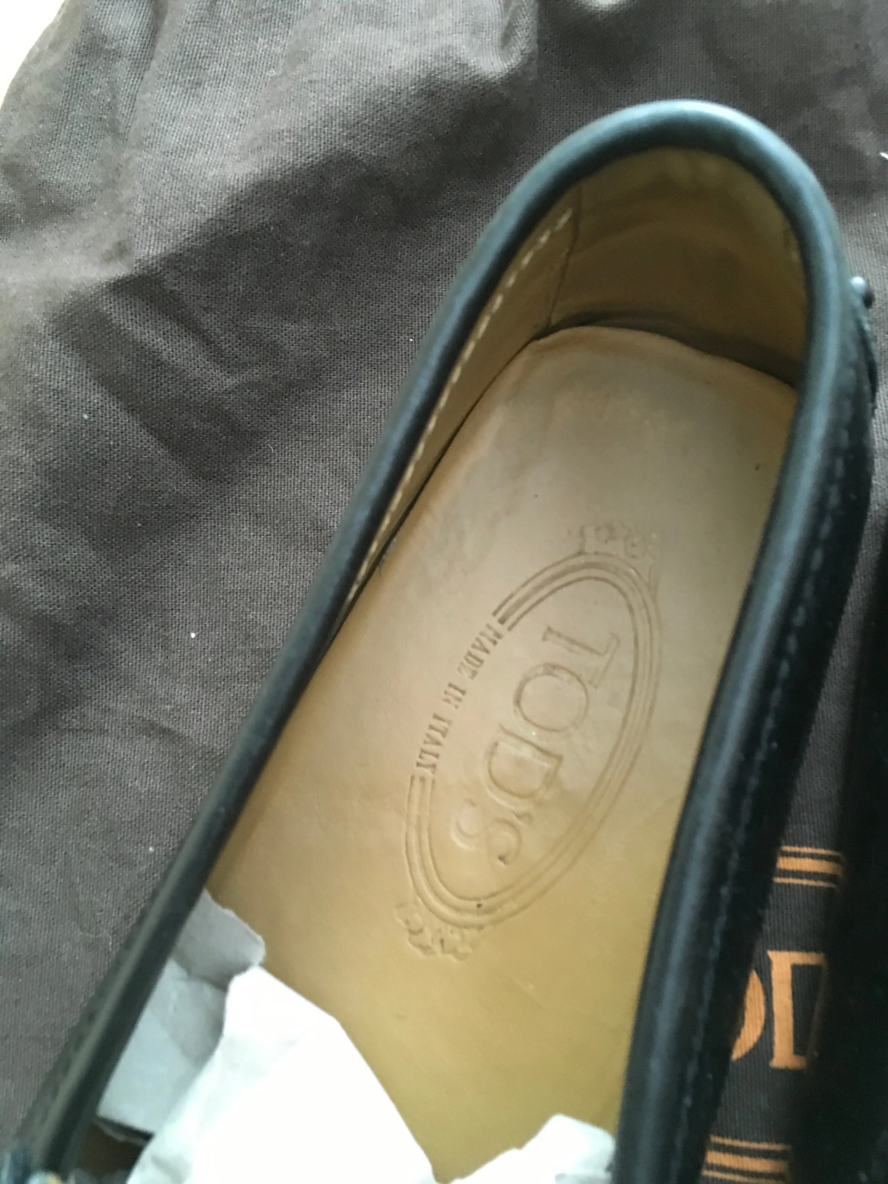 Tod's Driving Loafers Moccasin Leather Shoes Men