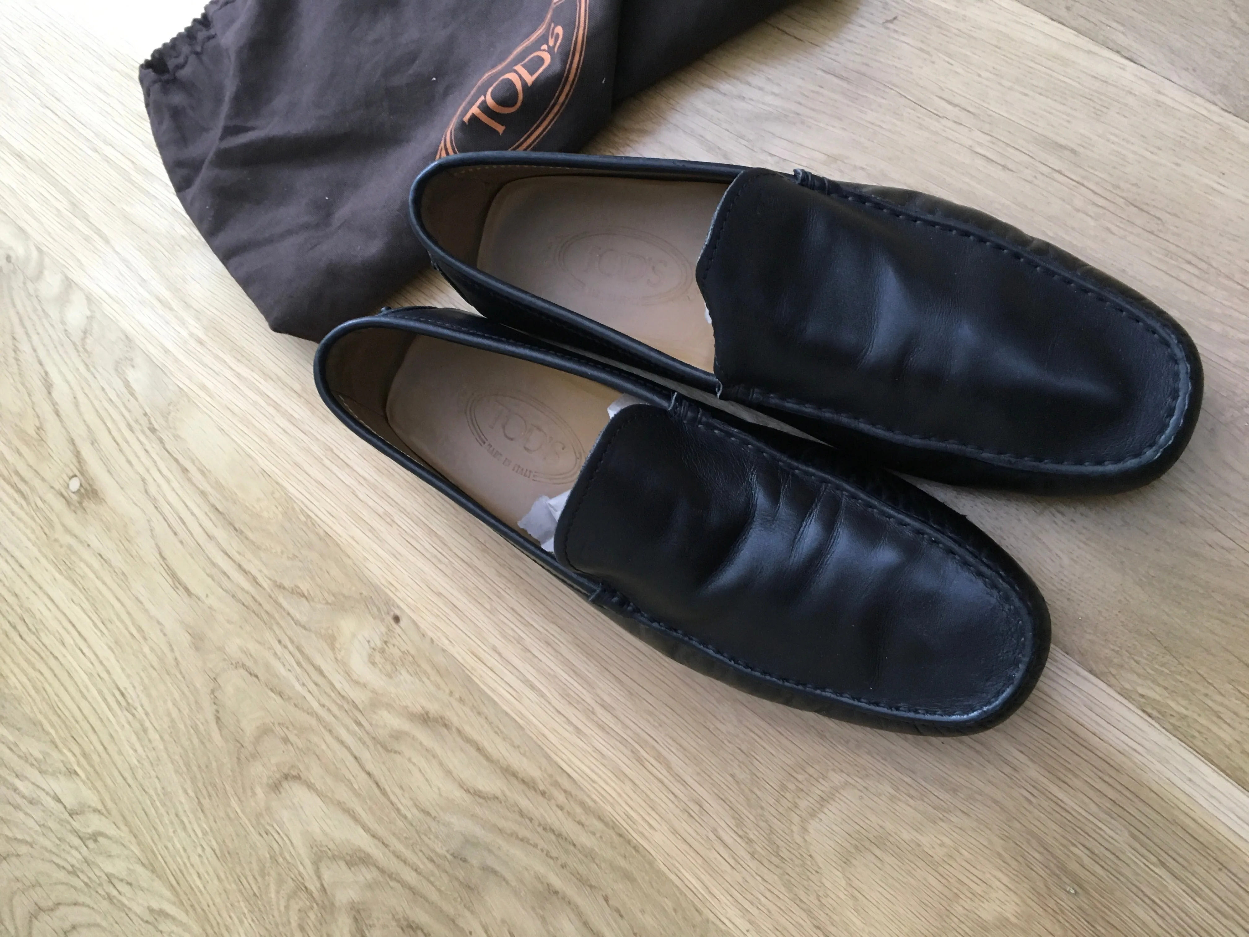 Tod's Driving Loafers Moccasin Leather Shoes Men