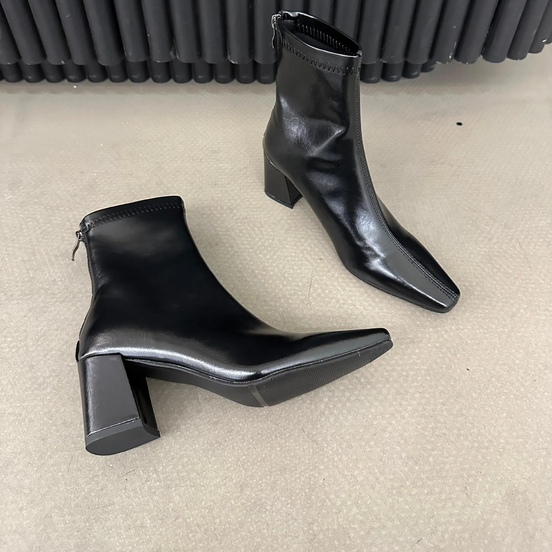 Toleet 2000s fashion Autumn and Winter 2024 Pointed Boots by FP Collection at Free People in Brown High Heel Martin Boots Short