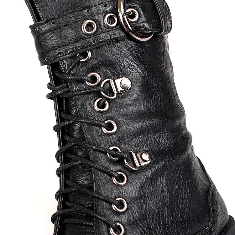 Toleet Martin brown Boots Women's Boots British Style Autumn and Winter New Thick Bottom Belt Buckle Short Boots