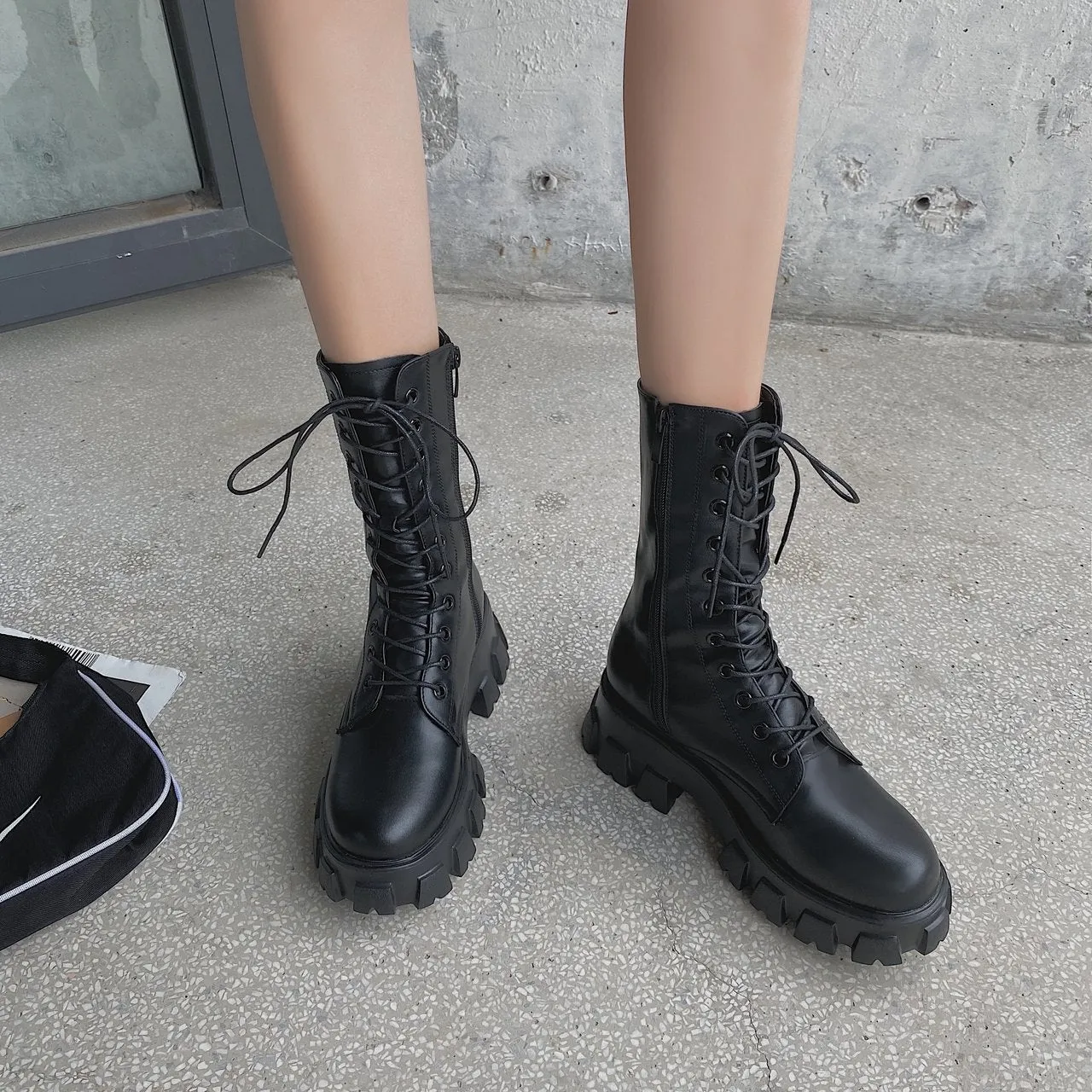 Womens Boots Fall Platform Martin Boots